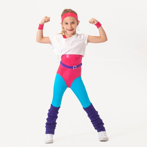 (S-6) Workout Barbie Costume Toy Story Jane Fonda Halloween Dance - Picture 3 of 9